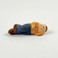Figura de pastor que dorm en format mini, artesania d'Olot per l'Eva i en Marian.