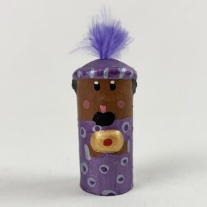 Figura del Rei Baltasar de pessebre versió C5 d'artesania d'Olot fet per Pigmis.
