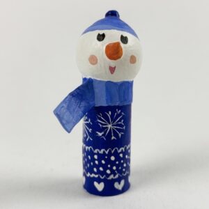 Figura de ninot de neu per a decoració d'hivern i festes de Nadal, peça única.