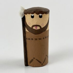 Figura de Sant Josep en format mini per a pessebre, artesania de la Garrotxa.