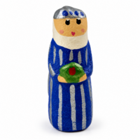 M8_D Rei Blanc Melcior escultura pessebre mini Reis Mags d'Orient - Mini